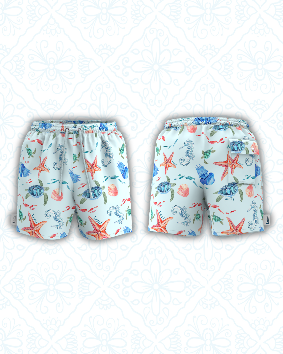 The Turtle Line Swim Shorts Kids