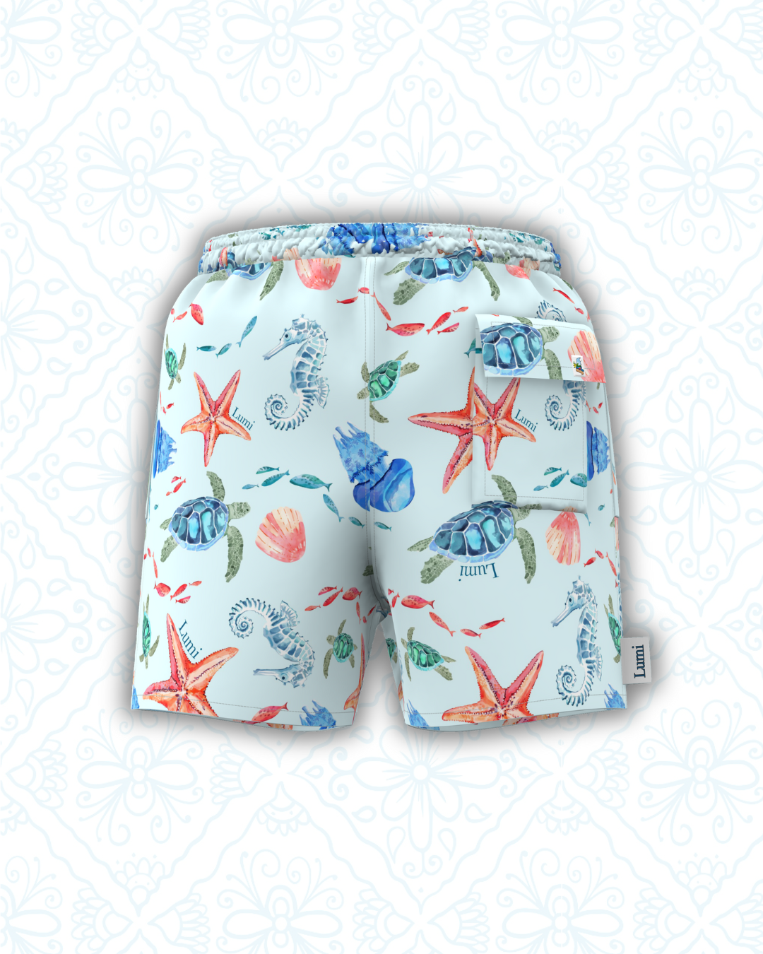 The Turtle Line Swim Shorts Kids