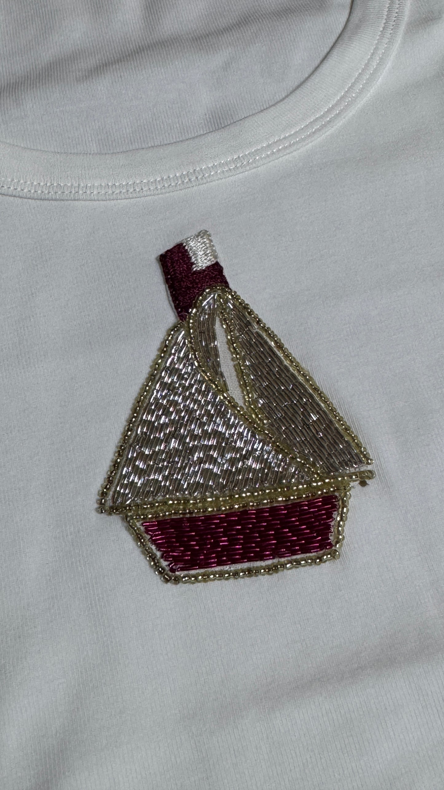 Sailboat Beaded Top